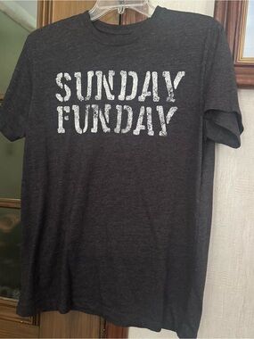 State of Mine Charcoal Short Sleeve Tee with White 'SUNDAY FUNDAY' Graphic